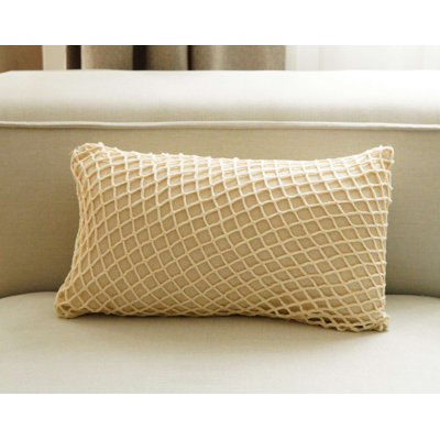 Elegant 100% Cotton Cushion Cover, Beige Color, 11.8 x 19.7 inches | Machine Washable, Hand-Wash Program Recommended | Perfect for Sofa, Chair, & Home Decor, Soft & Durable Fabric for Comfort