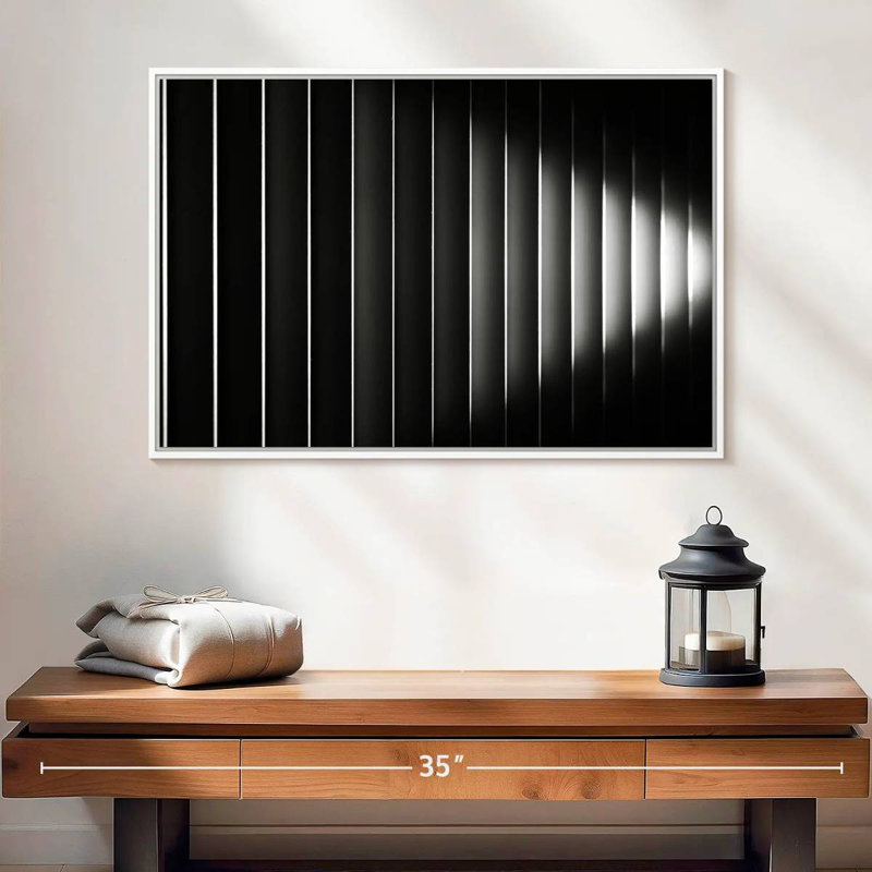 Bublitz Blinds, Floating Frame White, 25" X 17"