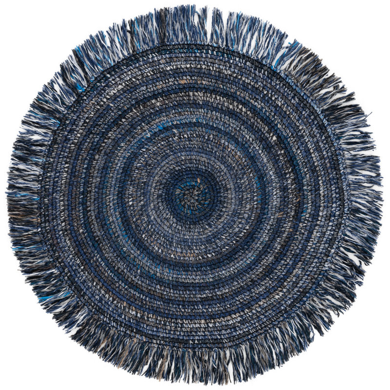 Ashelman Renewal Handwoven Pet Yarn Rug, Round 4'