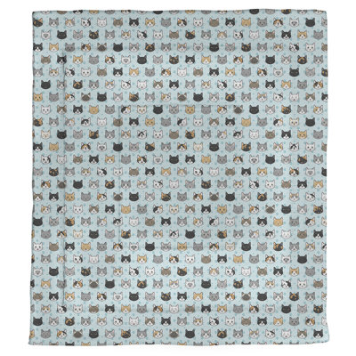 Katelyn Elizabeth Cat Print Comforter – Reversible, Fade Resistant, and Ultra-Soft Microfiber