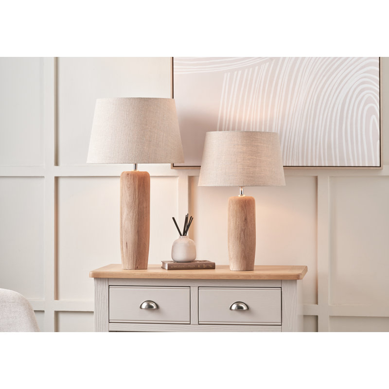 Wood Lamp Base Lamp, 39cm H x 11cm W x 11cm D