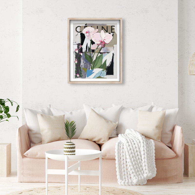 Fine Art Fashion Framed Graphic Art, 21.5"H x 25.5"W, Natural Oak Shadowbox