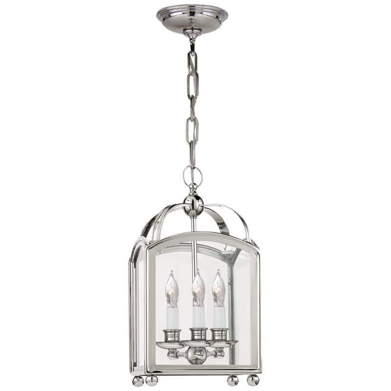 Chapman & Myers Arch Top Mini Lantern, Polished Nickel