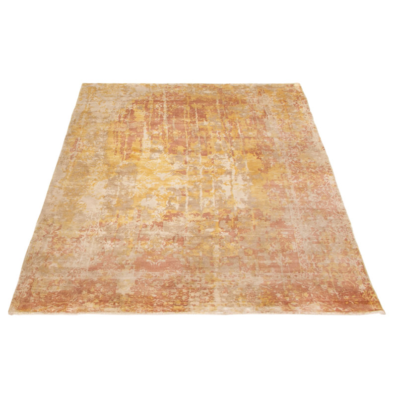 Tapis oriental beige / orange tissé à la main