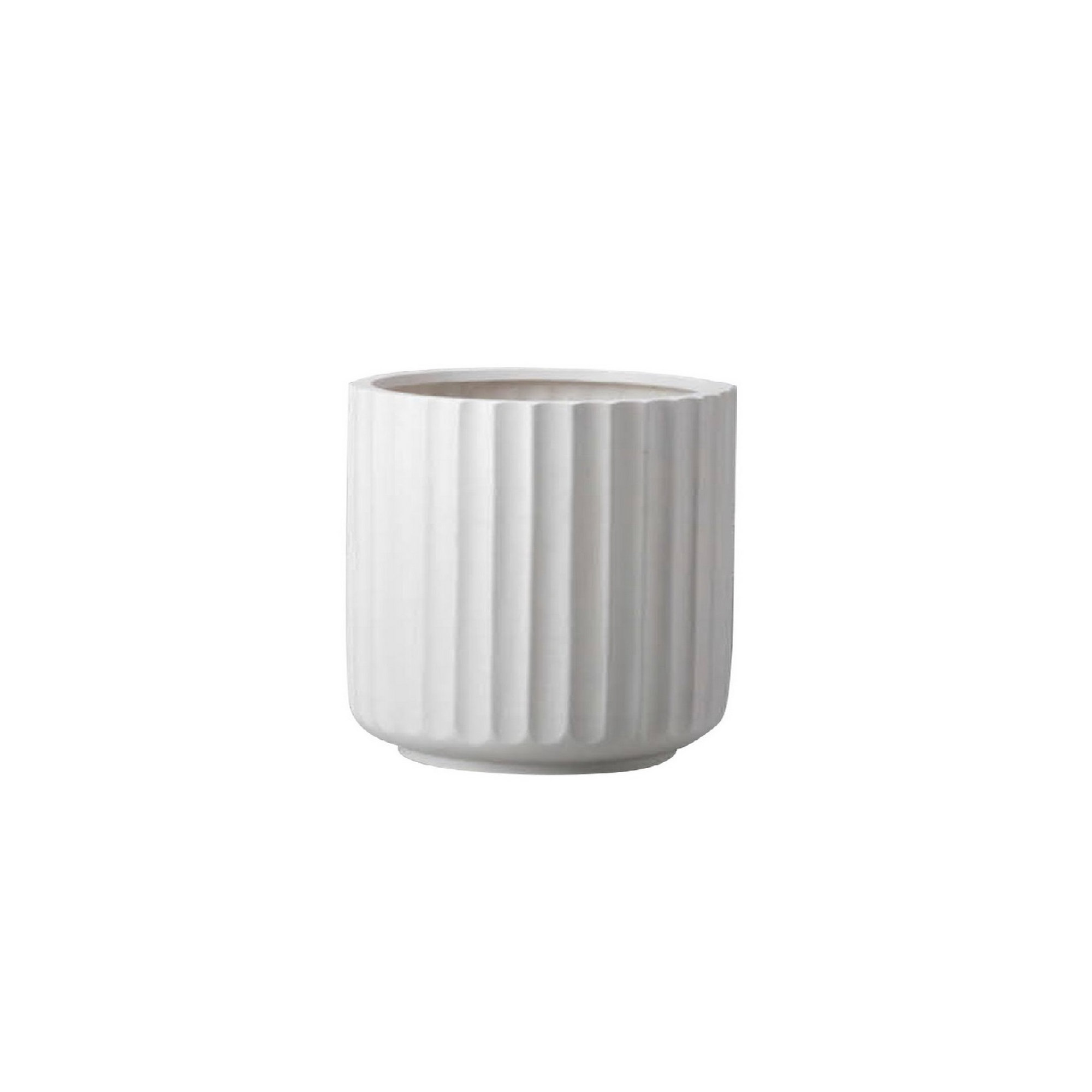 Allenville Fiberstone Planter, 12.5" H x 14" W x 14" D, White