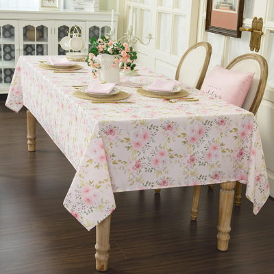 Burcks Rectangle Floral Polyester Tablecloth