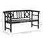 Banc de jardin en bois Hartner, 3 places, noir-88388135