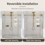 Porte de douche coulissante simple sans cadre de 56 à 60 po de largeur H 72 po - verre trempé transparent de 5/16 po (8 mm), conception de dérivation avec finition or brossé-123210278