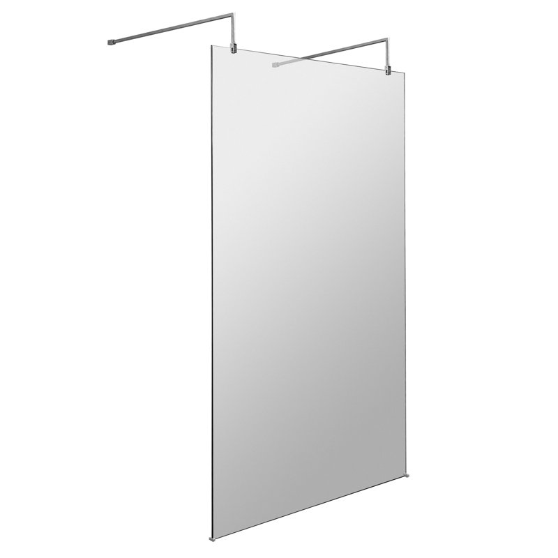 1100mm 1070mm W x 1950mm H Frameless Wet Room Glass Screens with Clear Glass