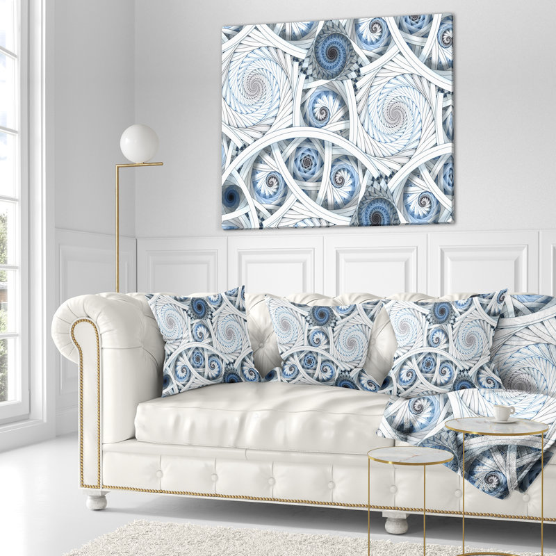 Abstract Abstract Spiral with Fractal Art Pillow, Rectangular, 12" x 20"