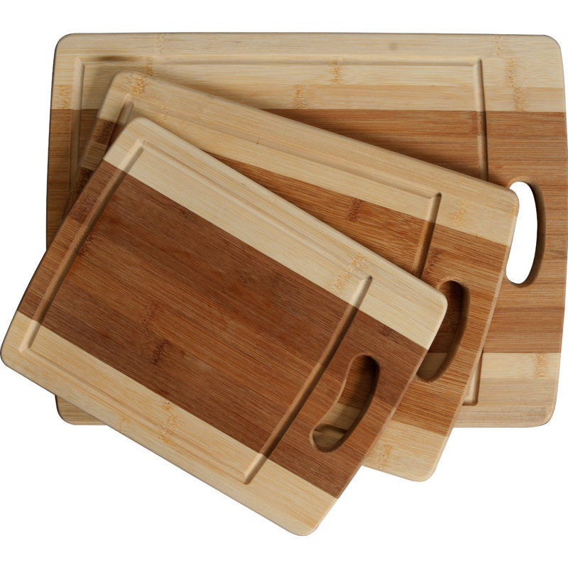 Heim Concepts Wood Bamboo Cutting Board Set