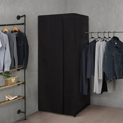 Cloison de vestiaire rétractable - Structure blanche avec tissu