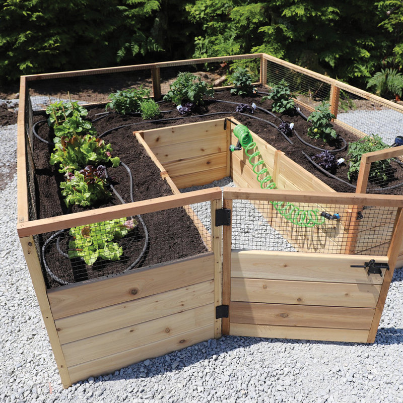 8 ft. W x 8 ft. D Cedar Garden in a Box