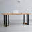 Burlywood,Black Rectangular Solid Wood Writing desk-1820414577