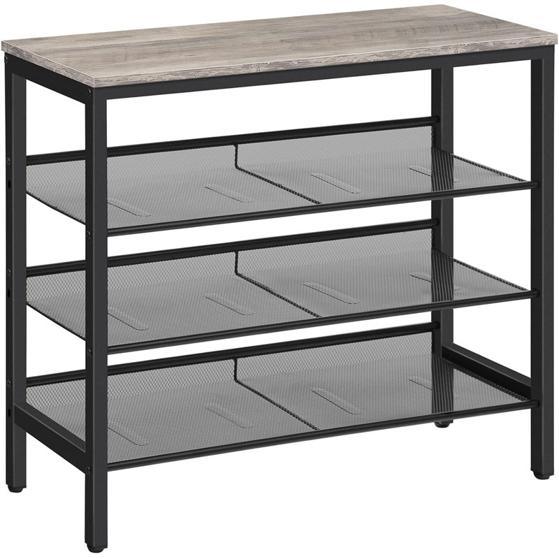 Alheide 5 Tier 20 Pair Shoe Rack, Greige, 27.2"H x 29.5"W x 11.8"D
