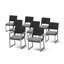 Chaises de patio d'extérieur 8 pièces Sunbrella - marine-99277642-99277644