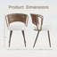 Ensemble de 2 chaises en osier avec pieds en métal et dossier à oreilles pour une assise confortable-570918163