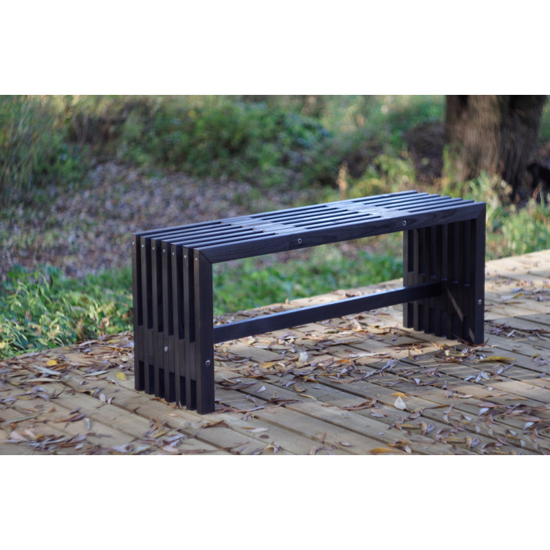Banc de jardin en bois Khalid