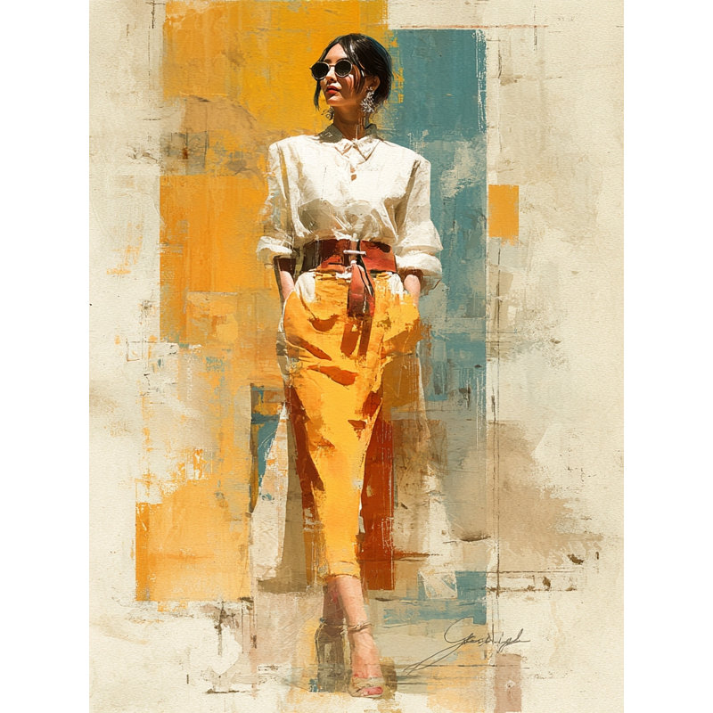 «Golden Confidence», art mural sur toile tendue