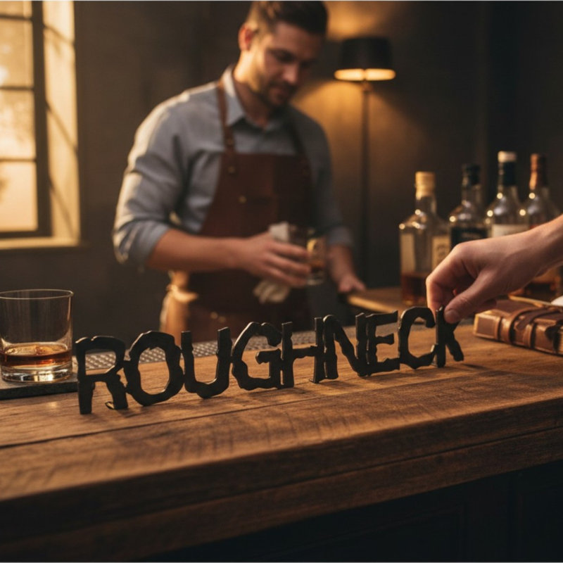 Roughneck Shelf Sign - Dark Bronze - 55679