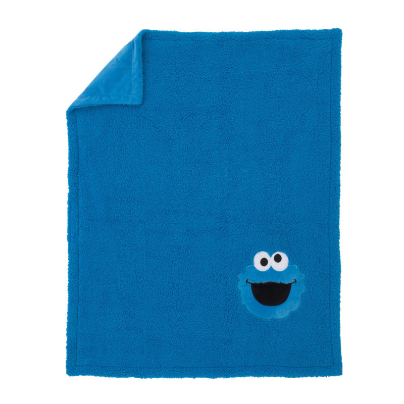 Couverture de enfant sherpa moelleux et moelleux cookie monster