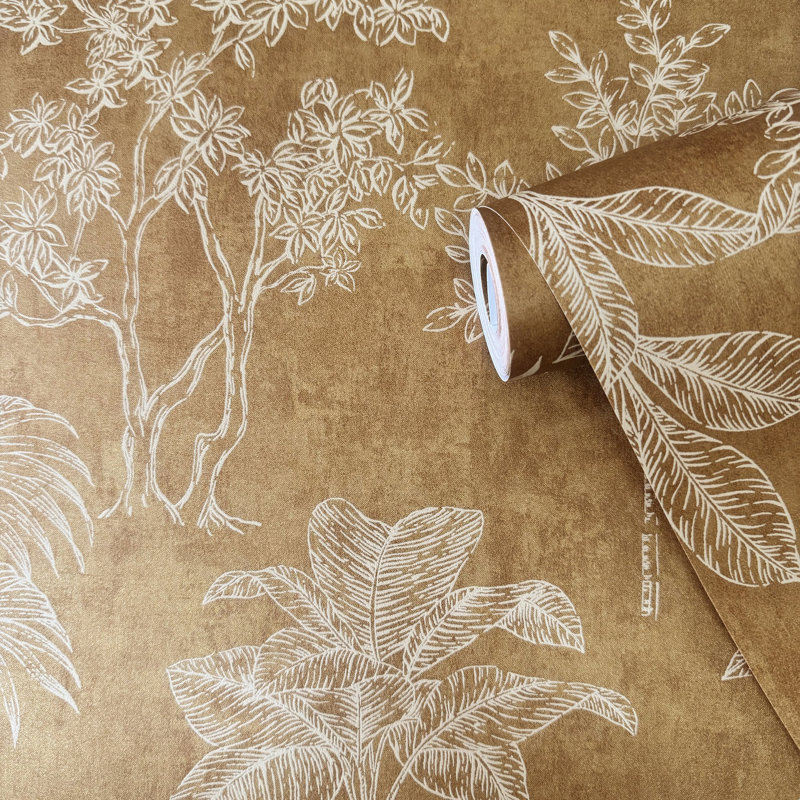 Zen 1000cm x 53cm Wallpaper Roll, Gold
