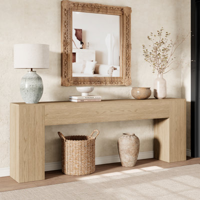 94.5-Inch Entry Way Table for Living Room, Light Oak Brown
Extra Long Console Tables for Entryway Farmhouse, Natural Wood Behind Couch Tables for Living Room, Hallway