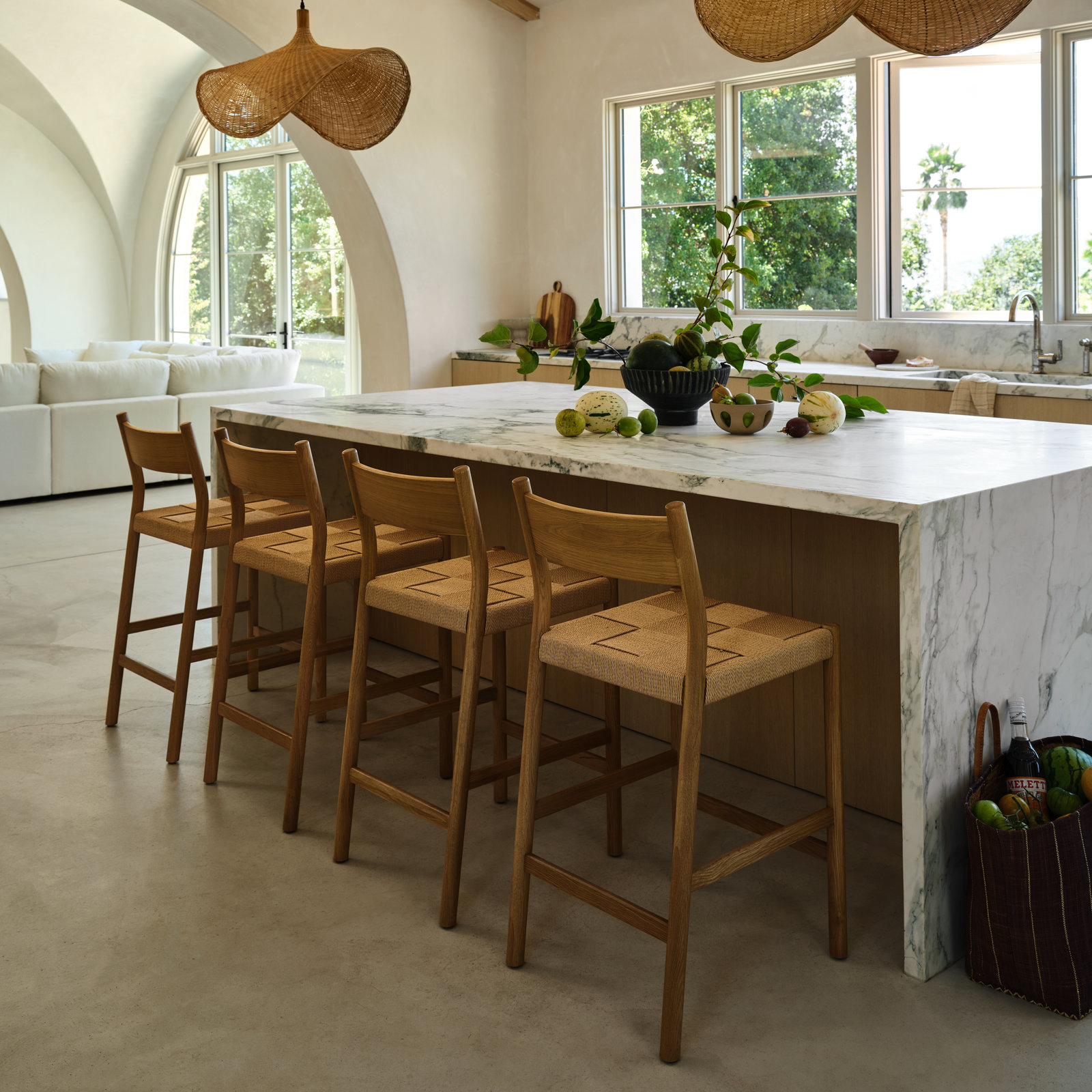Enna 26" Bar Stool, Natural