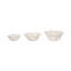 Bol décoratif à volants festonnés - Bols décoratifs boho modernes pour la maison ou le salon - ensemble de 3, 13 po, 11 po, 8 po, ivoire et brun clair