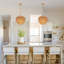 Dia 17.72 Inches, 1-Light Modern Farmhouse Chandelier With Hand-Weaving Shade