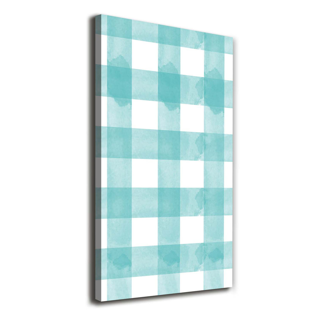 Blaues Gitter - Kunstdrucke auf Leinwand - Wrapped Canvas