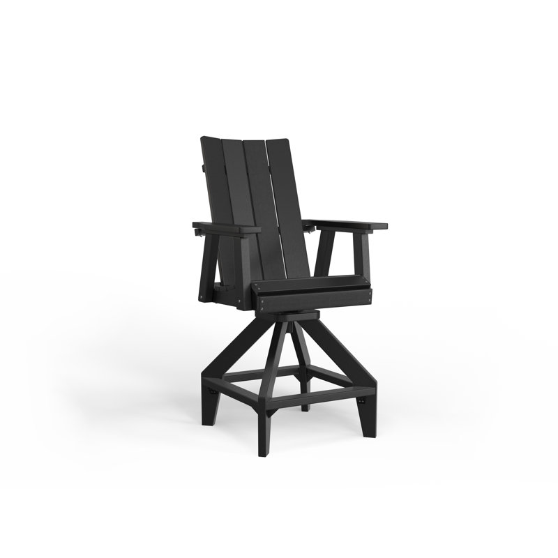 SOL Outdoor Bar Stool, Black