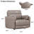 52.4" Wide Modern Corduroy Power Glider Recliner With Two Accent Pillows & Charging Ports-1110599399
