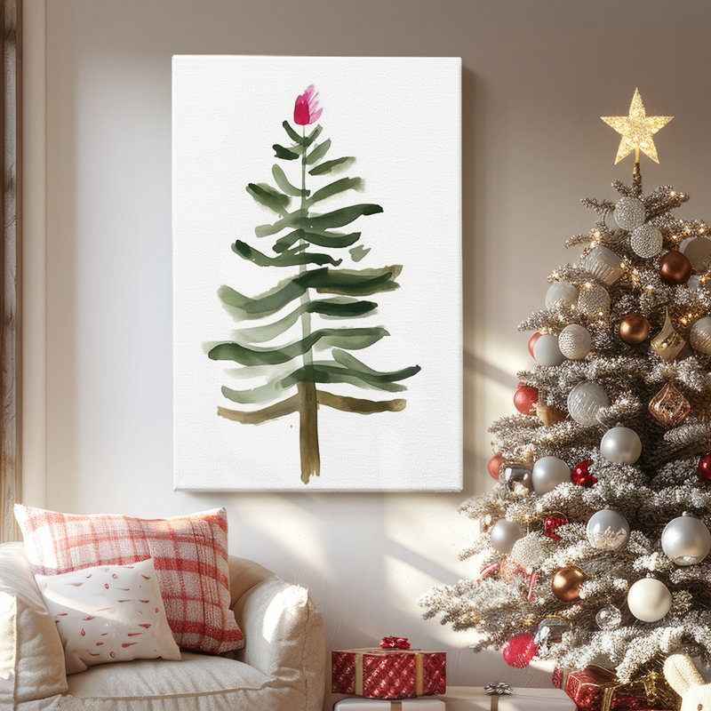 «Dusk of Snow White Fir» - Toile tendue avec châssis de qualité supérieure, H 60 po x l 40 po