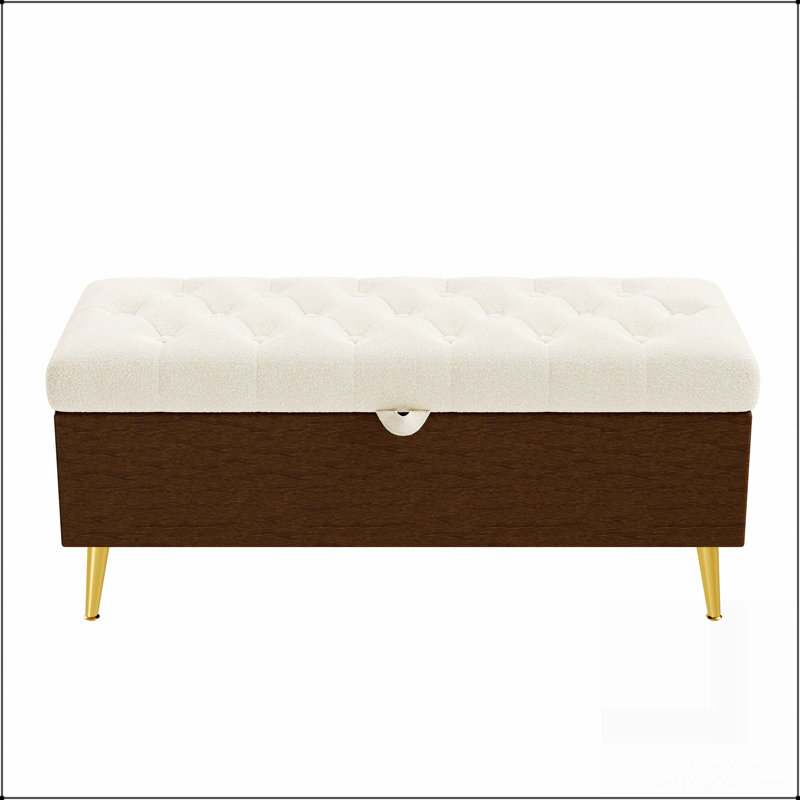 Banc de rangement avec repose-pieds Modern, Gris