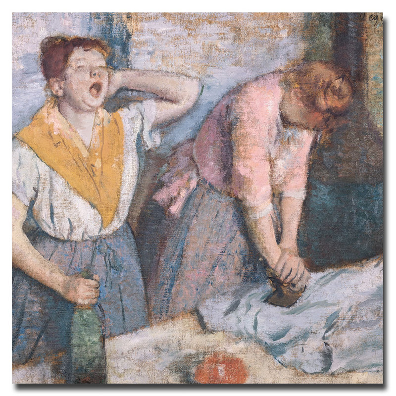 «The Laundresses, 1884» par Edgar Degas, reproduction sur toile, H 24 po x l 24 po x P 2 po