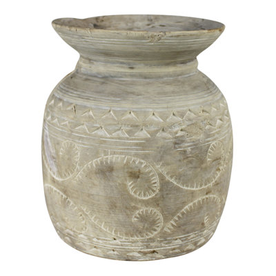 Sculpture de pot de bois tribal Eddystone