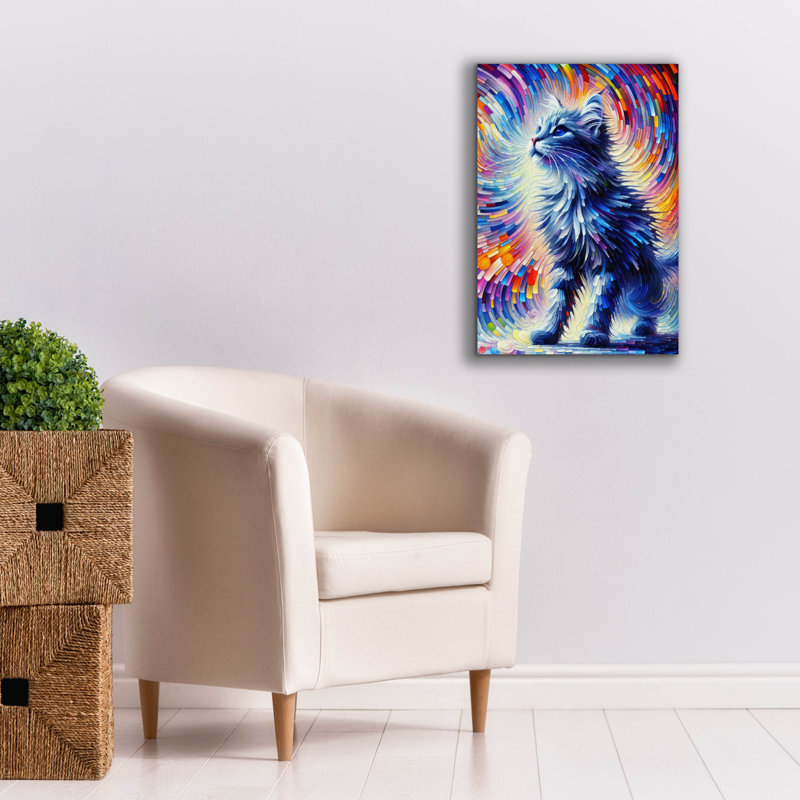 «Nice Kitty» par Rich Monet, art mural sur toile, H 26 po x l 18 po x P 0,75 po
