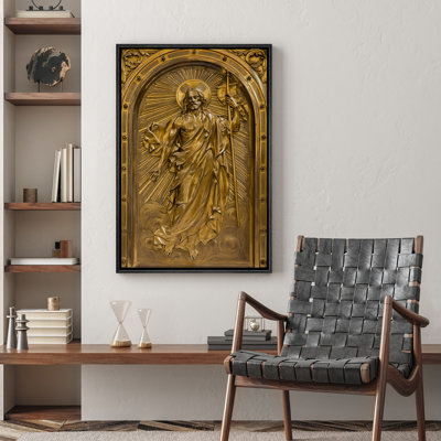 Statue du Christ Jésus, illustrations rétro, œuvre d'art religieuse chrétienne rustique
