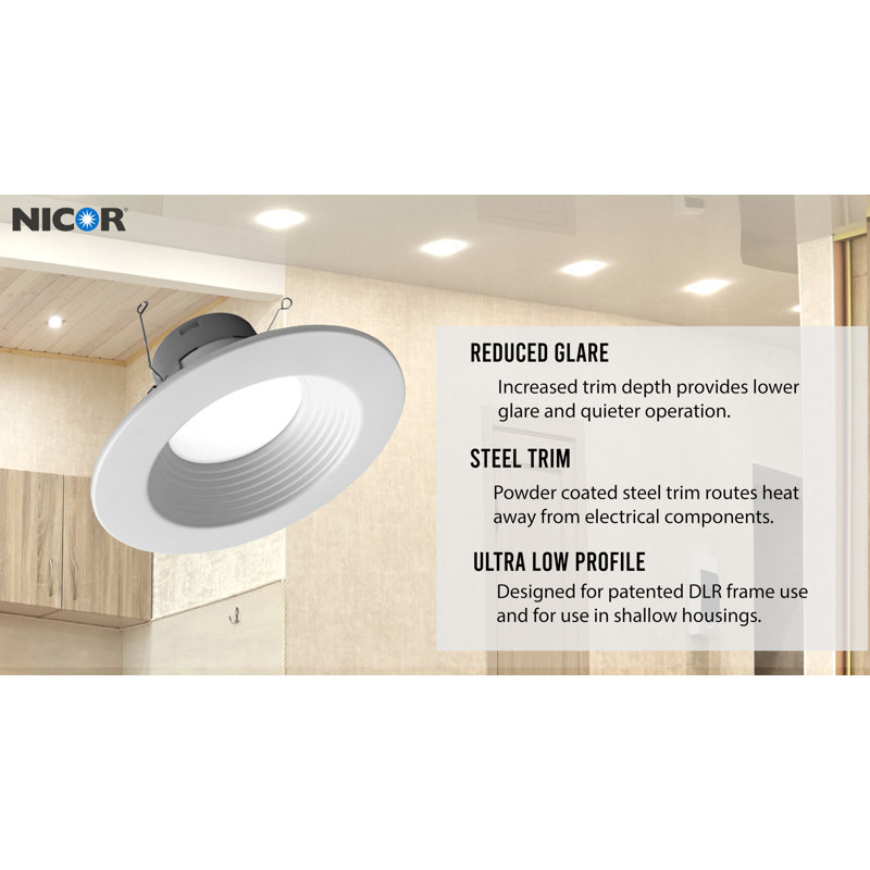7.4'' White Baffle LED Recessed Lighting Kit