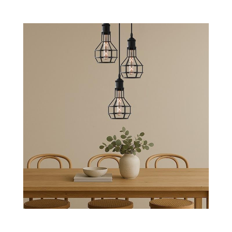 3 - Light White Geometric Pendant, Yes