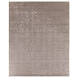 Damask Area Rug in Light Silver