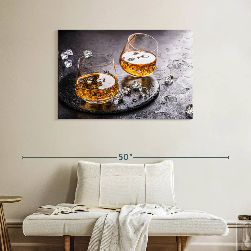 Yarlin Cognac On Ice, 26" H x 39" W