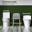 Toilette 1,28, blanc brillant 003, économie d'eau, siège confortable, siège enchanteur, fermeture en douceur