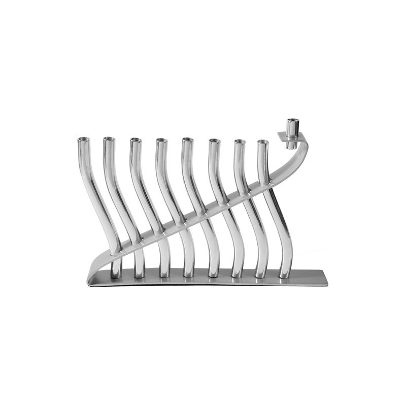 Menora anodisé sticks, Argent
