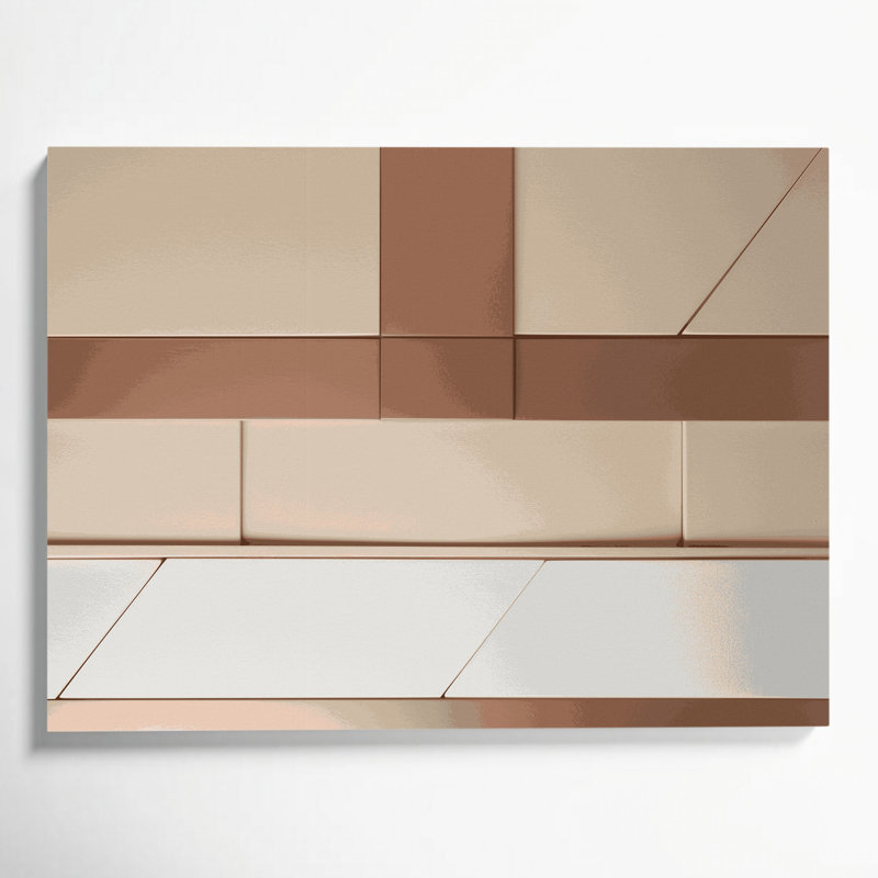 Minimalisme 29, art mural sur toile beige, H 20 po x l 24 po