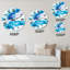 Horloge murale moderne Blue Wave-1310919472