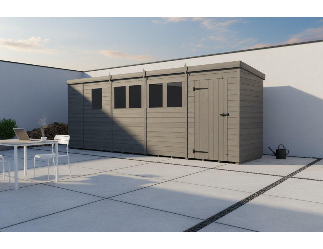 18x6 Pent Composite Shed