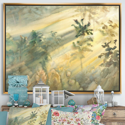 «Sunny Morning Forest Landscape», reproduction d'art sur toile