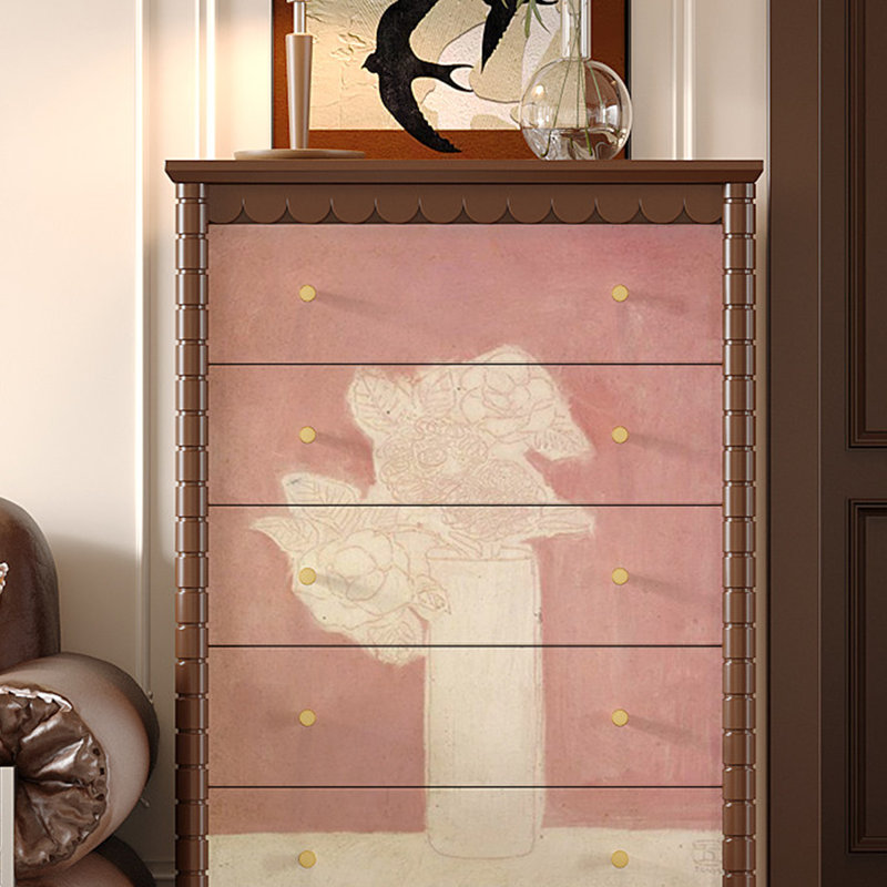 Commode en bois massif, Noyer